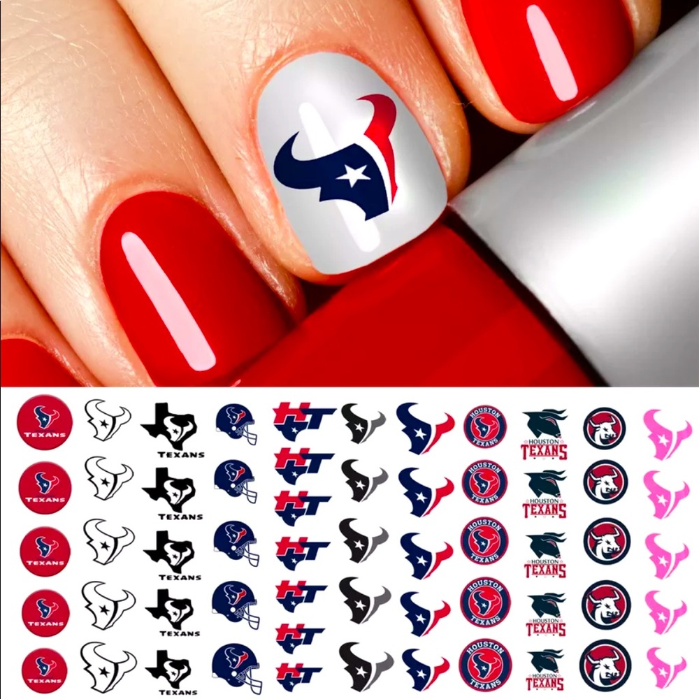 💌BO/GO$6 🏈 Houston Texans Nail Decals